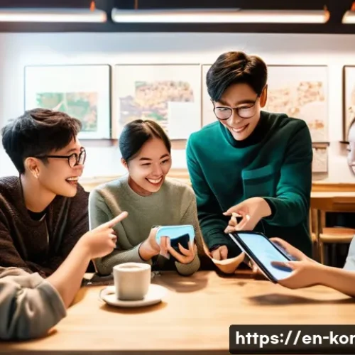 Home 7 콩지래빗 관련 포럼 - **Prompt:** A diverse group of young adults and teenagers, casually and respectfully dressed, are ga...