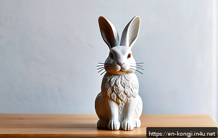 콩지래빗 피규어 출시 정보 - A highly detailed collectible figure of Kongji Rabbit, crafted from premium resin with textured, lif...